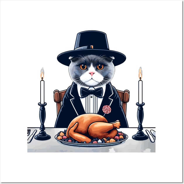 British Shorthair Cat Thanksgiving Wall Art by Graceful Designs